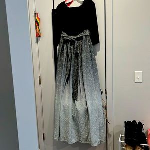 David’s Bridal OLEG CASSINI
plus size ombre sparkle metallic ball gown